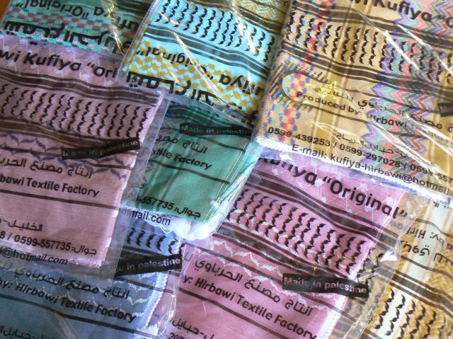 Hirbawi multicoloured kuffiyehs