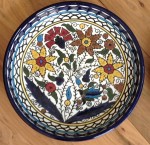 Handcrafted ceramic bowl from Hebron in Palestine. Scroll down for more pictures.