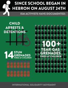 Stun grenades at children